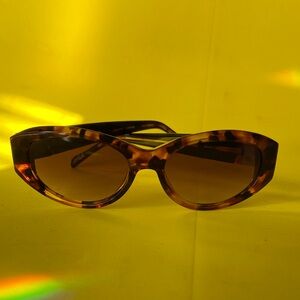 Vintage Brighton Theodora Cross Sunglasses Tortoise Frames Handmade 51 16